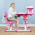 thumbnail image 4 of Costway Children's Desk Chair Set Height Adjustable Study Table, 4 of 10