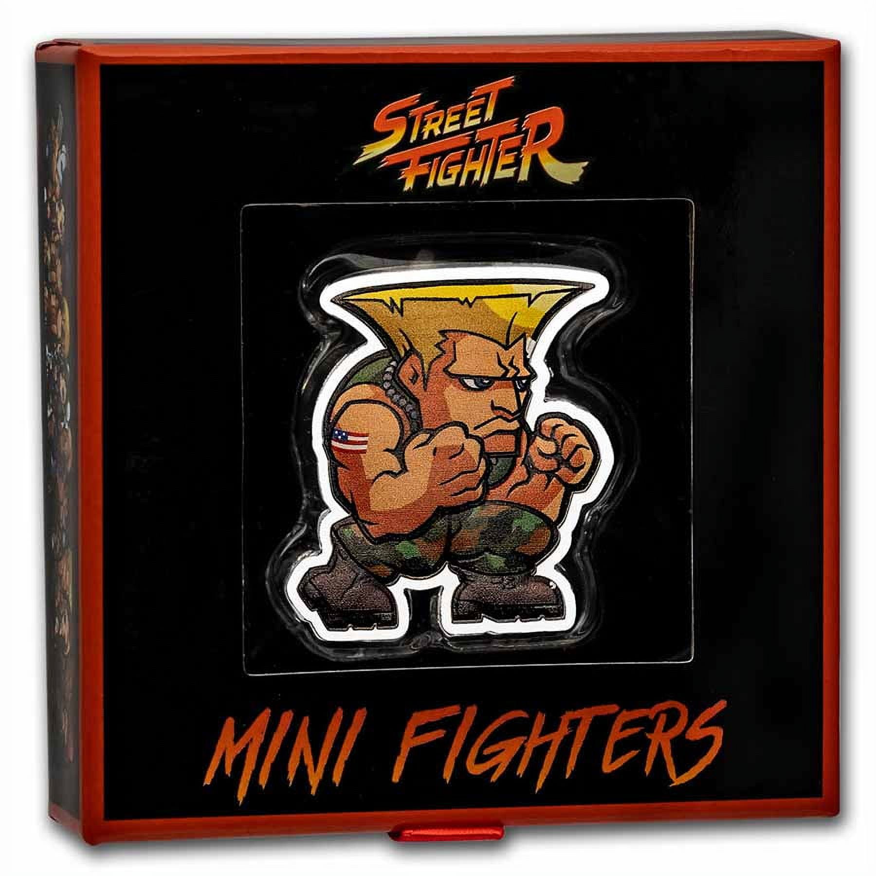 2022 1 oz Fiji Street Fighter Mini Fighters - Guile 999 Silver Coloured  Proof Coin (Certificate #8)