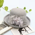 thumbnail image 2 of iHPH7 Cloche Hats for Women Felt Hat 1920s Hat Fedora Hats for Women Bucket Hats for Woman, Gray A, 2 of 2