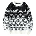 thumbnail image 4 of Winter Sweaters for Women Reindeer Embroidered Knit Sweater Coat Warm Soft Long Sleeve Casual Winter Pullover Top For Holiday Party And Festive Seasonal Outdoor Cozy Wear Christmas Sweaters, 4 of 4