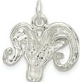 thumbnail image 3 of Sterling Silver Ram Charm Solid Casted Polished Inspired Sparkling Captivating An unforgettable keepsake to treasure forever, 3 of 4