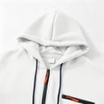 thumbnail image 5 of TKKCS Mens Full Zip Hoodie Casual Daily Midweight Regular Fit Long Sleeve Sweatshirt Jacket with Zipper Chest Pocket White M, 5 of 6