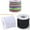 Black/White/colored 3Pack, variant on Stretchy String for Bracelets, 4 Rolls 1 mm Sturdy Elastic String Elastic Cord for Jewelry Making, Necklaces, Beading (2 Black 2 White)