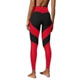 thumbnail image 1 of WEIYLL Pantalons de Yoga pour Femmes Patchwork Taille Haute Leggings de Sport Extensibles Rouges m, 1 of 6