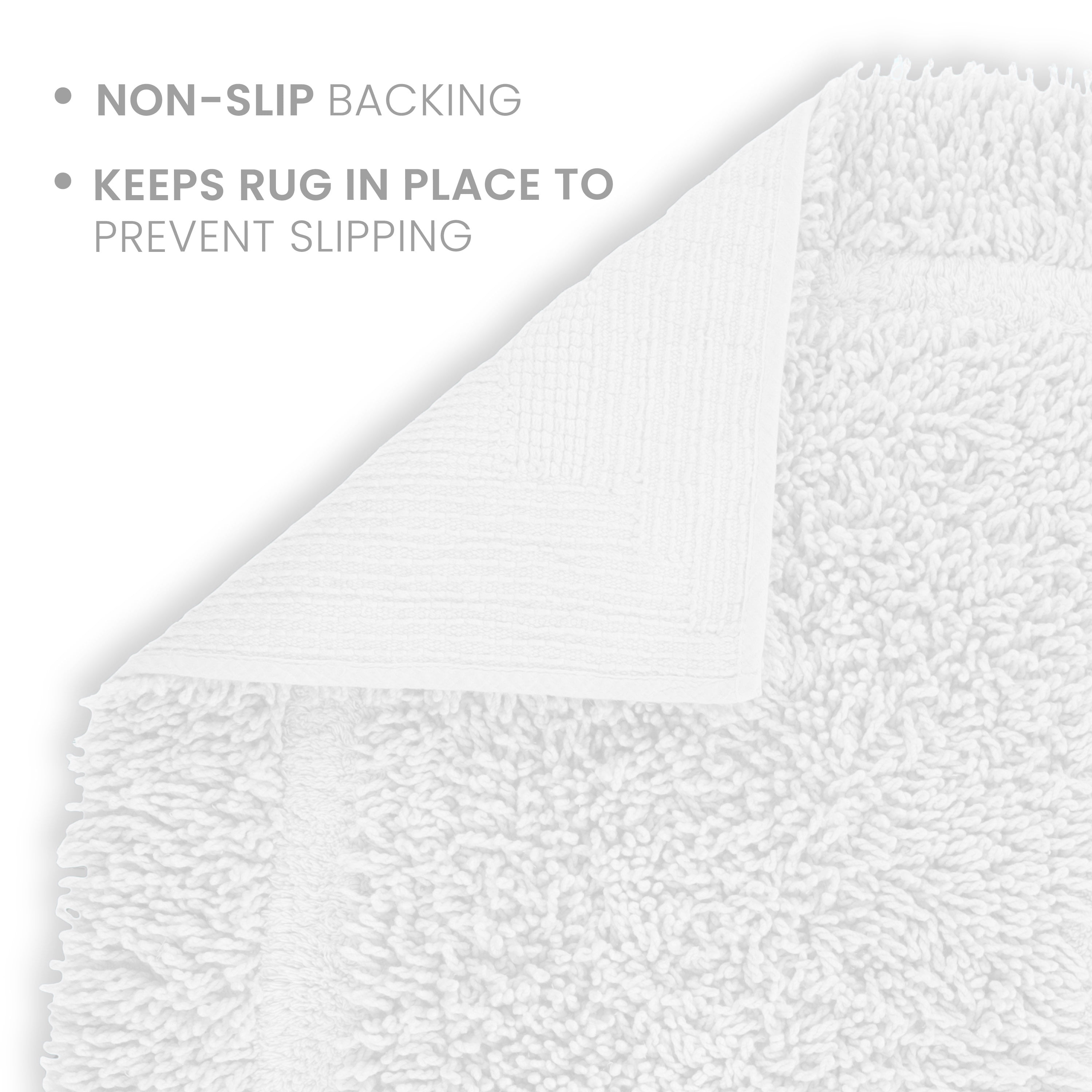 Martex Cotton Bath Rug | Ringspun Soft & Absorbent Non-Slip Quick-Dry Bathroom Mat | White
