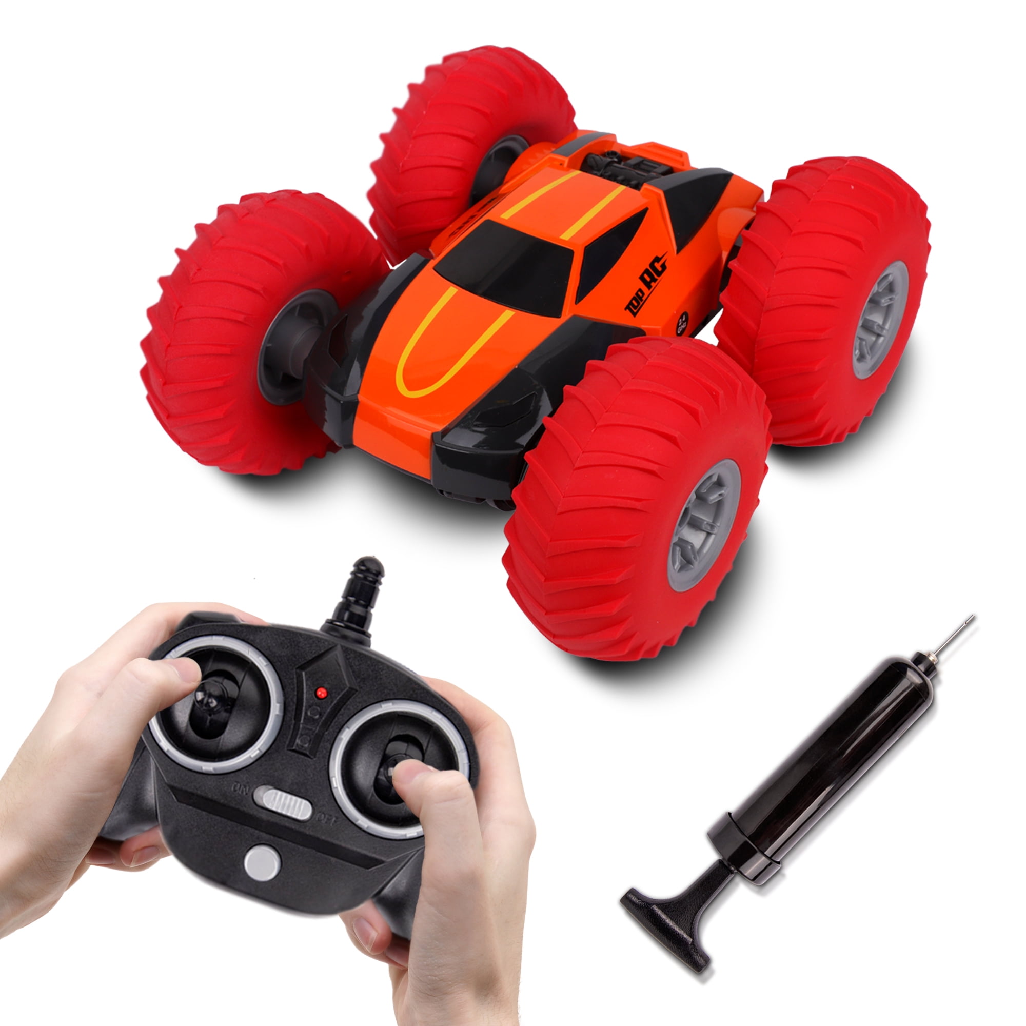Kidstech Remote Control Race Car for Boys and Girls, 360 Degree Flips Double Sided Rotating