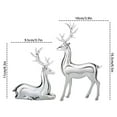 thumbnail image 3 of 2PCS Christmas Reindeer Table Ornaments,Christmas Decoration Indoor Decor Small Resin Standing Sitting Deer Figurine,Mini Reindeer Christmas Decorations for Home Indoor Outdoor(Electroplated Silver), 3 of 6