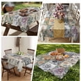 thumbnail image 6 of Vintage Flower Rectangle Tablecloth Gray Pink Orange Rose Floral Plaid Country Waterproof Wrinkle Free Soft Table Cloth Spill-Proof Washable Table Cover for Dining Party Picnic 60 x 102 Inch, 6 of 9