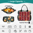 thumbnail image 2 of FORMRS Insulated Lunch Bag Unisex Large Capacity with Shoulder Strap, Green Oranges, 2 of 6