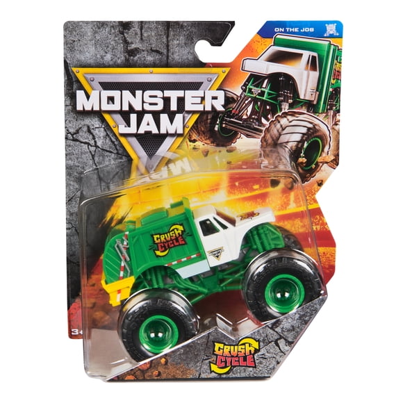 Monster Jam, Official Crush Cycle Monster Truck, Die-Cast Vehicle, 1:64 Scale, Kids Toys for Boys Ages 3 and up
