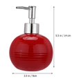 thumbnail image 2 of 1Pc Press Bottle Ceramic Lotion Packing Bottles Squeeze Pump Dispenser (Red), 2 of 3