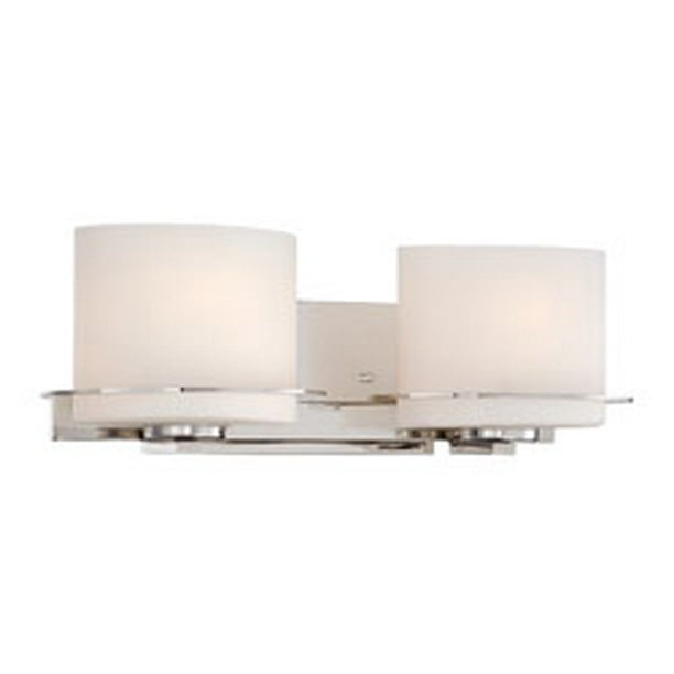 Replacement For 60 5102 Loren 2 Light Vanity Fixture With Oval Frosted Glass Polished Nickel Contemporary Bulb Lamp Com Light Vanity Fixture, How To Replace A Vanity Light Fixture
