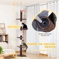 thumbnail image 3 of 8.5ft Cat Climbing Tree 5-Tier Kitty Activity Center with Scratching Post Brown and White, 3 of 7