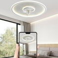 thumbnail image 4 of Ceiling Fans with Lights and Remote, 19.6 Inch Modern Round Ceiling Fan Light with 6 Speeds 3000K–6000K Dimmable LED for Bedroom Kitchen, 4 of 7