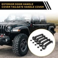 thumbnail image 3 of Cubierta del Mango de la Puerta Trasera para Jeep Wrangler JK JKU 2007-2015, ABS Negra Brillante, 3 of 6