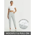 thumbnail image 4 of BALEAF Womens Business Casual Pants Petite Work Pants Dressy Casual Slacks Golf Travel Stretch Ankle Length Light Gray 2XL, 4 of 6