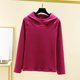 thumbnail image 1 of Pijama de manga larga para mujer, moda de invierno, terciopelo, color liso, con capucha, manga larga, parte inferior, camisa cálida, ropa de casa, pijamas, blusa de poliéster para mujer, 1 of 3