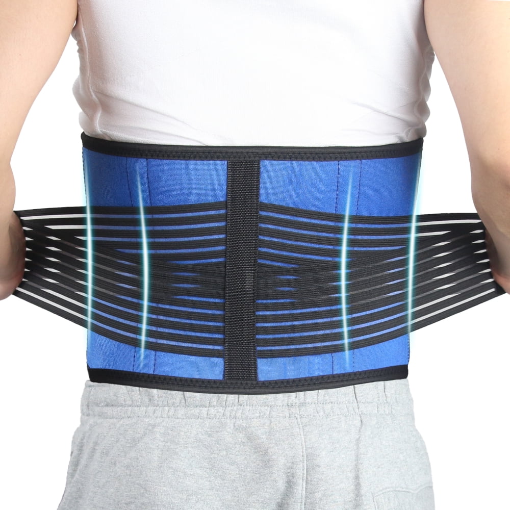 Aptoco Double Pull Lumbar Support Belt Posture Corrector Lumbar Support Back Belt Lumbar Support Brace Lower Back Support Brace- XL