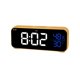 thumbnail image 2 of Cateissary Reloj Digital LED, temperatura, humedad, música, herramientas de sincronización, recargable, inalámbrico, superficie de espejo, reloj de Electrónica Amarillo, 2 of 6