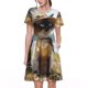 thumbnail image 1 of Easygdp Cat In Sun Hat para Vestido Transpirable de Mujer, Vestido Suelto de Manga Corta con Pliegues y Bolsillos para el Verano, 1 of 6