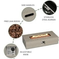 thumbnail image 3 of VENTOPYR 2-Piece Outdoor Propane Rectangle Concrete 56-inch x 28-inch Gray Fire Table Set w 20lb Tank Table, 3 of 8