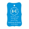 thumbnail image 1 of 100 PCS Thank You for sharing our special day Custom Made Hang Tags Personalized Wedding Favor Gift Paper Tags, 1 of 1