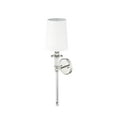 thumbnail image 5 of Millennium Lighting  1 Light 26 inch Wall Sconce with White Linen Shade Polished Nickel, 5 of 5