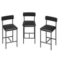 thumbnail image 3 of Ourlova Bar Stools Set of 2, Upholstered Bar Chairs with Back, 25.5 Inches Kitchen Bar Stools with Footrest, 3 of 9