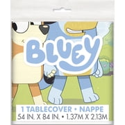 Bluey Rectangular Plastic Table Cover, 54 x 84 - Short Fold