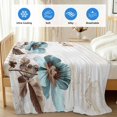 thumbnail image 4 of Vintage Flowers Cooling Blanket, Lightweight Breathable Summer Throw Blanket with Double Sided Cold Effect,Teal Blue Floral Nature Butterfly Picnic Beach Blankets Bed Sheet for Hot Sleepers 30"x40", 4 of 8