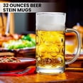 thumbnail image 2 of Frozen Beer Cup 2-Piece, 20 oz Classic Transparent Glass With Handle, Suitable For Home, Bar And Other Places, Used for Beverages, Coffee, Tea, Gifts For Men, Dad Or Husband, 2 of 3