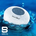 thumbnail image 5 of SoundBot® SB510 HD Altavoz de ducha Bluetooth 4.0 resistente al agua, altavoz portátil manos libres con micrófono incorporado, 6 horas de reproducción, botones de control y ventosa dedicada para ducha, 5 of 5