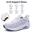 thumbnail image 3 of MAFEKE Women's Arch Support Walking Shoes Orthotic Lightweight Breathable Sneakers for Plantar Fasciitis,White Size 11, 3 of 9
