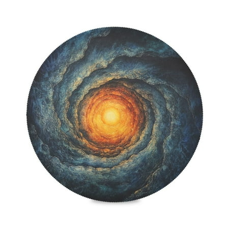 

WOBOGO Cosmic Spiral Round Placemats Set of 6 Heat Resistant Washable Kitchen Table Decorations 15.4in