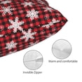 thumbnail image 3 of Fotbe Snowflake red plaid Funda de Almohada Decorativa Estilo Occidental, Lujo en Algodón, Fundas para Almohadas King, Cojín Estampado para Decoración del Hogar-14"x20", 3 of 6