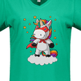 thumbnail image 4 of Inktastic Super Unicorn Women's V-Neck T-Shirt, 4 of 5