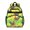 Rooster and Sunflower Green Pattern, variant on Rooster and Nest Yellow Pattern Cute School Backpack Bag for School with Padded Back and Adjustable Shoulder Straps 15.25"x11.5"x5.25"