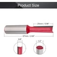 thumbnail image 2 of HUGFEGWE Straight Router Bits, 1/2-Inch Shank 3/8-Inch Cutting Dia Double Flute Carbide Router Bits, for Woodworking Milling Cutter DIY Tool, Red, 1 Pcs CJB91-24082, 2 of 7