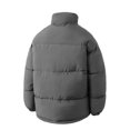 thumbnail image 3 of Mifsaly Mens Puffer Jacket Solid Color Stand Collar Full Zip Casual Padded Winter Coat with Multi Pockets Dark Gray,3XL, 3 of 8
