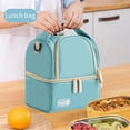 thumbnail image 2 of Breast Pump Bag Cooler Compartment for Breast Pump Double Layer for Mother Breast Milk Pump Blue, 2 of 7