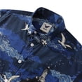 thumbnail image 2 of YIUME Men's Hawaiian Shirt Lighthouse Print By Alice Brown Cotton Button-down Short Sleeve Aloha Shirt, 2 of 8