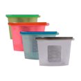 thumbnail image 1 of 4 Sacs de Rangement Alimentaires Réutilisables en Silicone, Sac Alimentaire Extensible, Sacs de Conteneurs Scellés Clip Ziplock en Plastique, 1 of 5