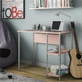 thumbnail image 2 of Mainstays Basic Metal Student Computer Desk, Light Pink, 2 of 12