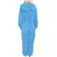 thumbnail image 3 of Combinaison à Capuche Manches Longues d'Hiver Confortable pour Femmes Pyjama Tenue de Détente Douce Fermeture Éclair devant, 3 of 8