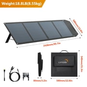LVYUAN 200 Watt Solar Panel Foldable Solar Charger with Adjustable Kickstands, Portable IP67 Waterproof for Home, RV, Outdoor, Camping, Power Station, off Grid