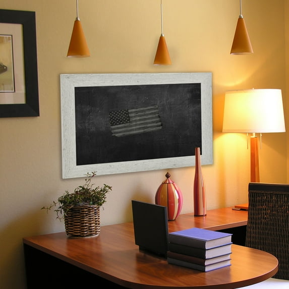 Rayne Mirrors American Made White Washed Antique Blackboard/Chalkboard