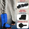 thumbnail image 3 of Exxact Sports Batter's Baseball Leg Guard with Adjustable Straps, Shin Guard Baseball - (Royal Blue, Youth - Left Handed Hitter), 3 of 7