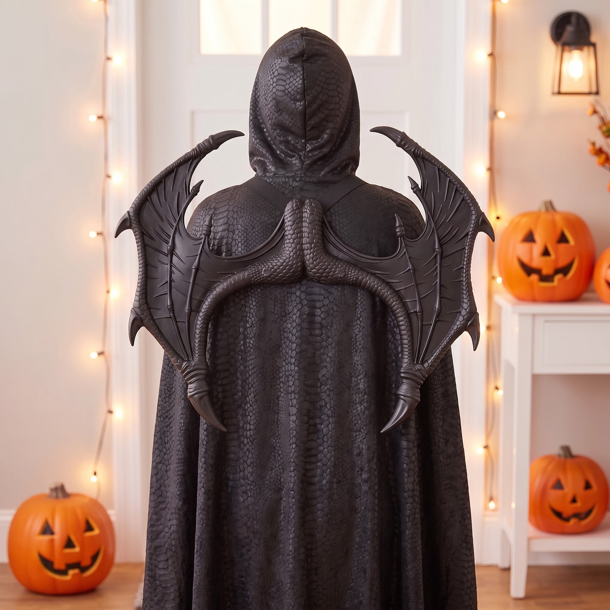Castle Core Wings Costume Accessory for Adults, Black, Halloween by Way To Celebrate