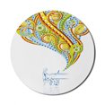thumbnail image 1 of Abstract Mouse Pad for Computers, Pianist Performing Swirls Colorful Music Coming out of Piano Instrument Hand Drawn, Round Non-Slip Thick Rubber Modern Mousepad, 8" Round, Multicolor, by Ambesonne, 1 of 2