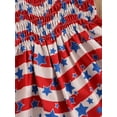 thumbnail image 6 of Bagilaanoe Toddler Girl 4th of July Dress America Flag Strap Dresses Kids Summer Clothes Backless Stripe Stars Party Dress, 6 of 8